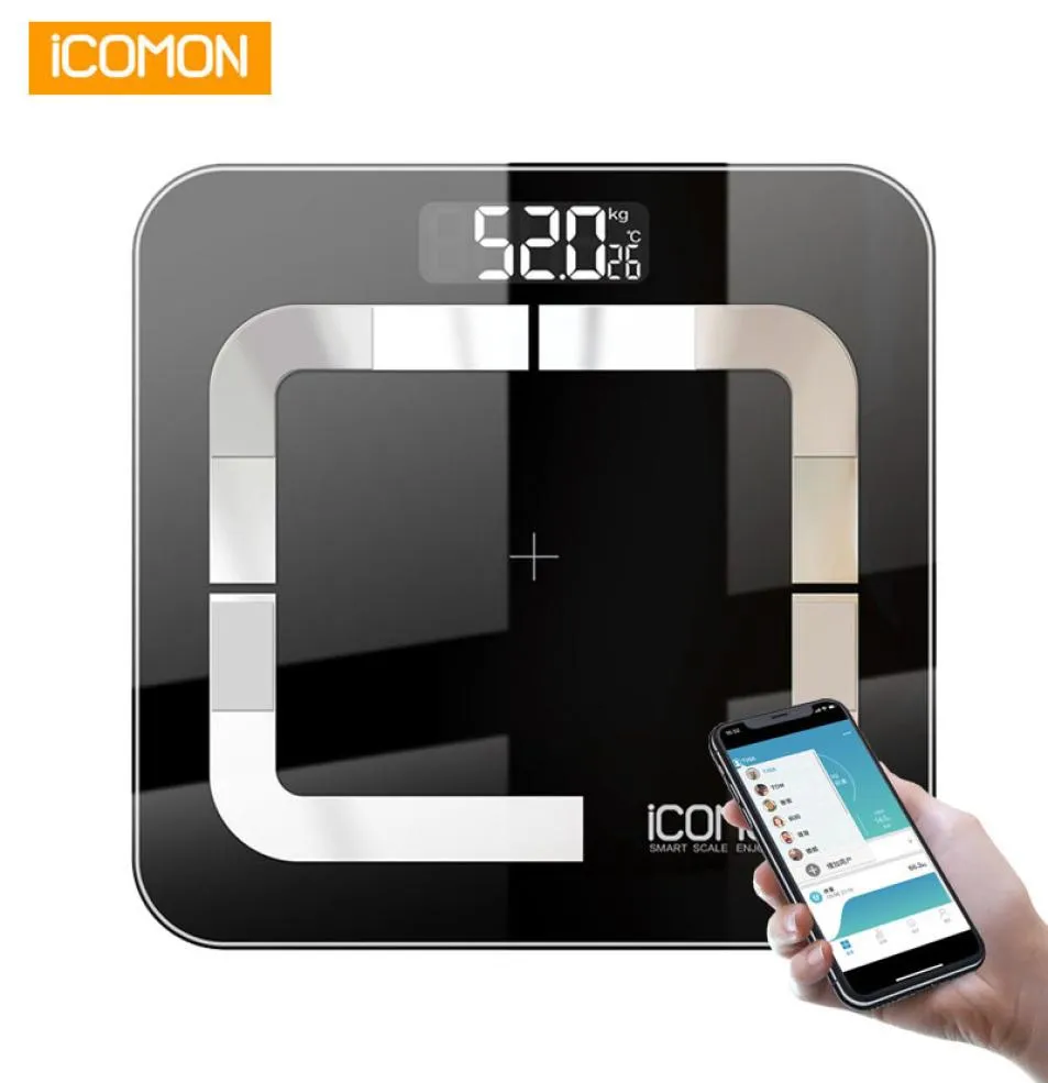 ICOMON I31 SMART PESO DE PESSO CORPONAL Escala Digital Banheiro Digital Gordura MI Escala Bluetooth Posso humano BMI Escalas de pesagem Balance de piso Y2038566663