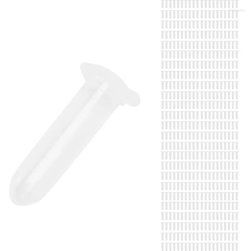 Bottiglie di stoccaggio 1000pcs 2 ml Micro-centrifuga Test Vial Vial Plastic Vials Contenitore Cappo di laboratorio per campione di laboratorio