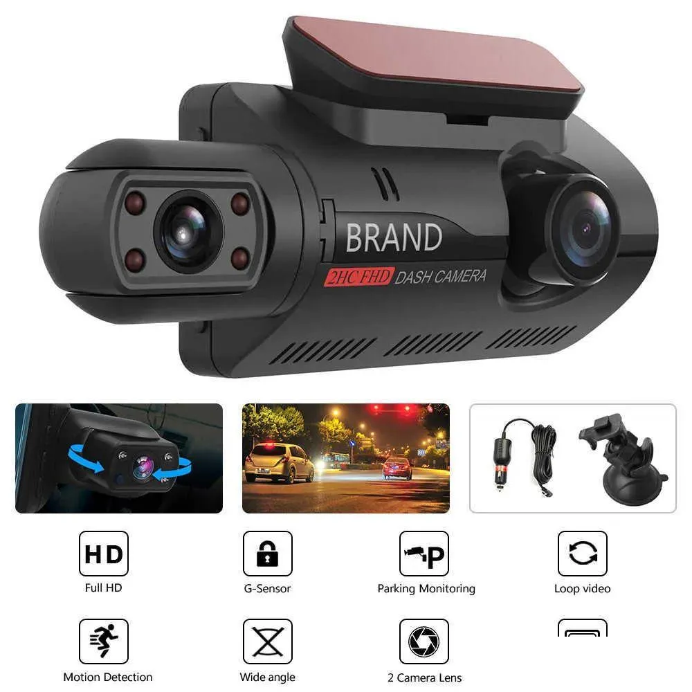 Car DVR Car DVRS 1080p Mobile Dual Camera Video Recorders DVR DRIVETRER RECORDER INFRARGE VISION NIGHT VISION DE DÉCONNAIS