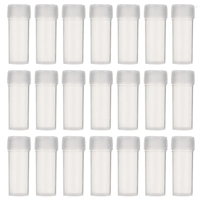 Storage Bottles 120 Pcs Bottled Plastic Refillable Sample Glass Vials Liquid Dispensing Containers Snap Caps