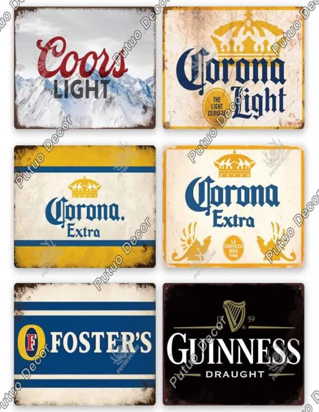 2021 Birra Vintage Tin Sign Segno Metal Disterrative Plaque per Pub Bar Man Wall Man Living Room Club Decor Painting for Living 5703743