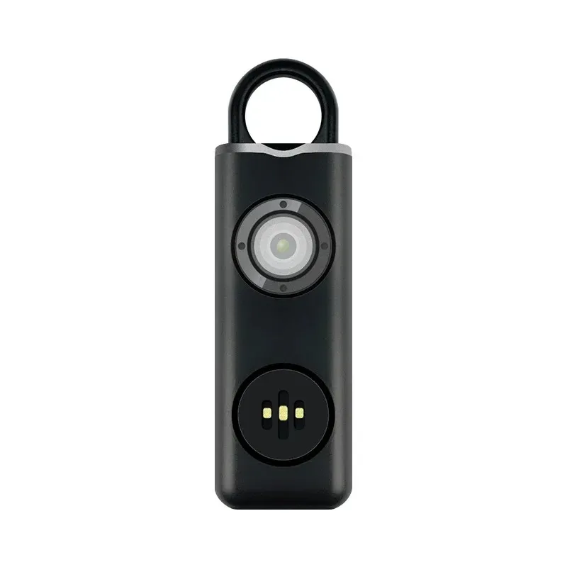 Keychain d'alarme de sécurité personnelle avec des lumières LED Sirène pratique 130 dB Sirène de sécurité d'urgence pour femmes hommes