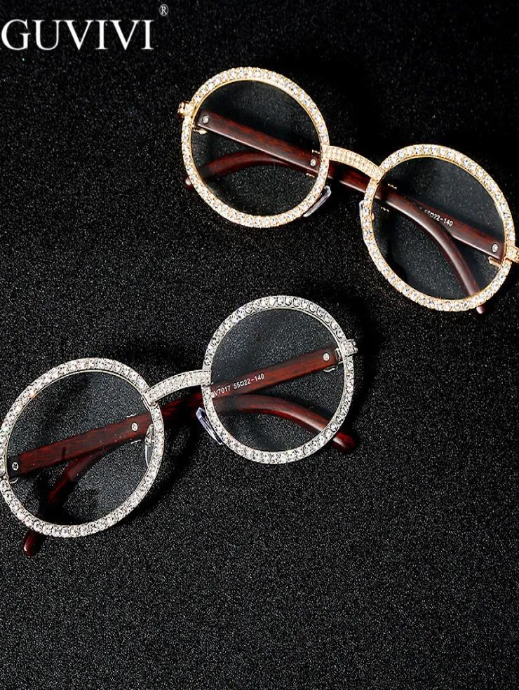 Occhiali da sole rotondi di diamanti donne lussuoso occhiali da sole ovali retrò uomini strass occhiali da sole vintage designer marchio Steampunk Eyewear9122061