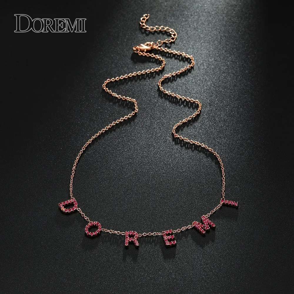 Doremi 9mm 5color Colar personalizado de Cristal de Cristal de Pedra personalizada para Woemn Chain Chain Colar Colares Presente de jóias personalizadas 240418