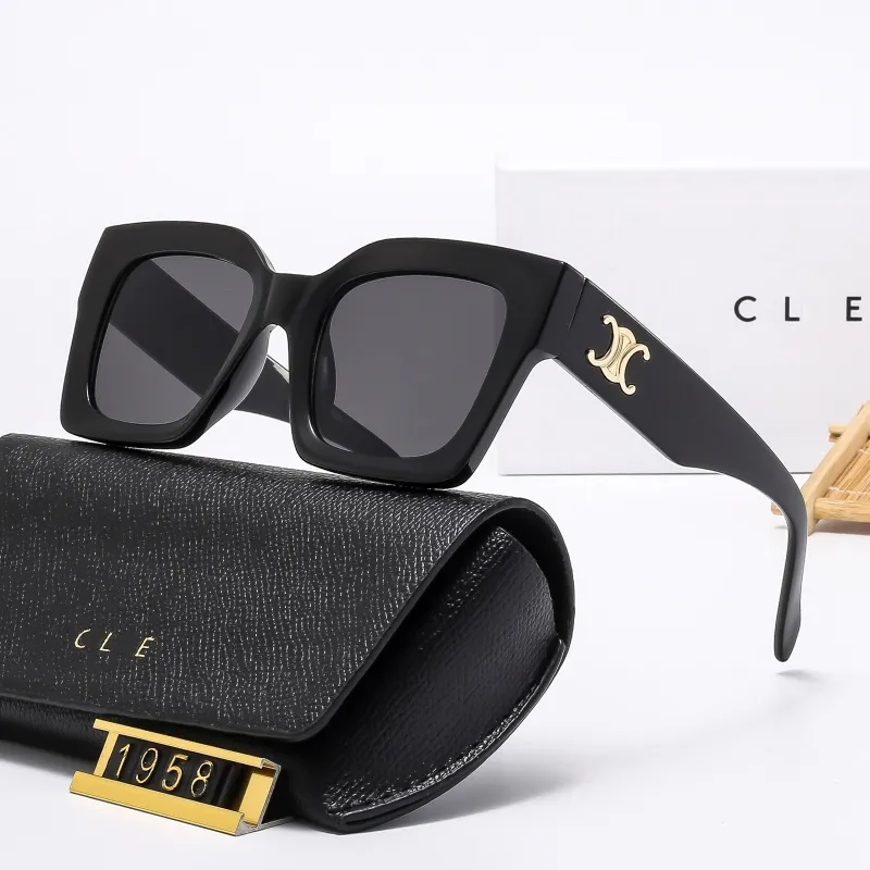 Designer de moda Óculos de sol Luxury Cel Brand Men and Women Small Squeezed Frame Premium UV400 Retro Sunglasses com caixa CEL1958-FF