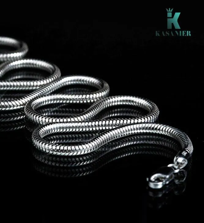 Promotion de lot 10pcs Collier en argent entier 925 Bijoux en argent Chaîne de serpents 3 mm Colliers en argent Factory 1638635