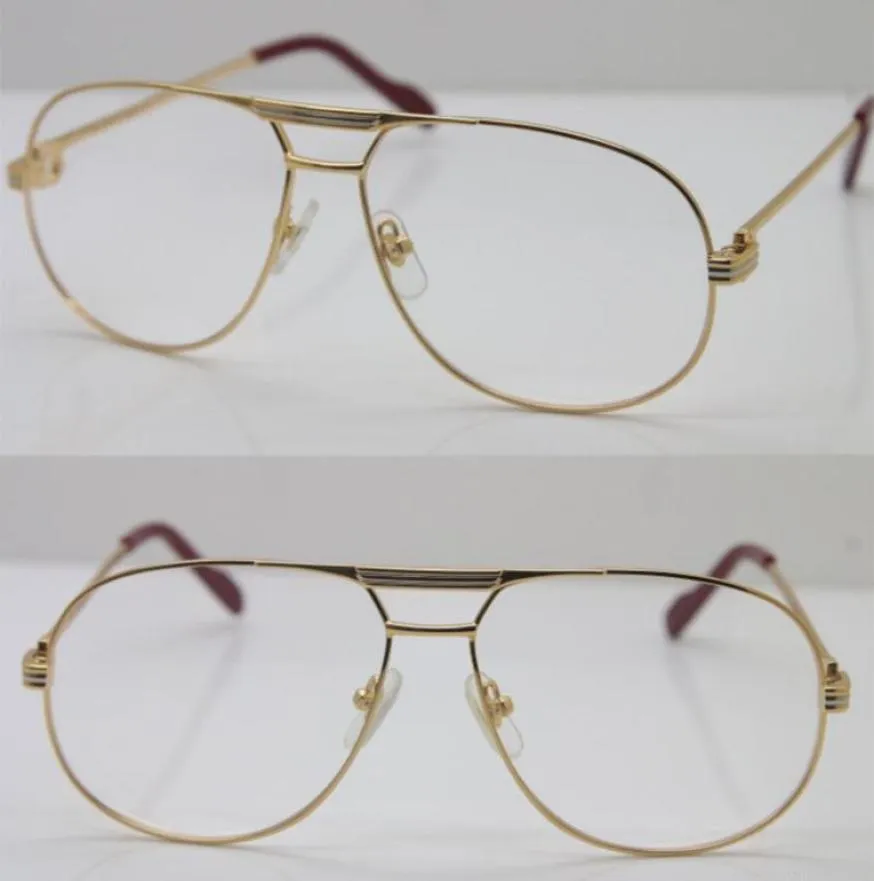 Luxury Metal Eye glasses Frames for men 1038366 Full Frame Metal Eyeglasses Oculos de Grau Masculino Optical Silver 18K Gold Class7634693