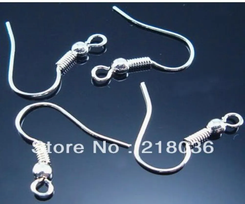 200st Silver Plated Drop Earring Hooks For Women Dress Brand Findings Hook Earrings Eardrop Making Accessories Girls Bijoux A3594975962