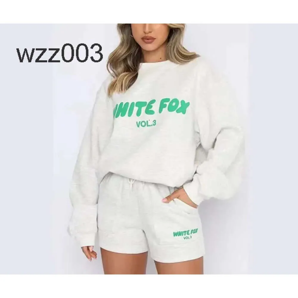 Whites Fox Tracksuit Womens Whiter Foxx T-shirt Designer Brand Fashion Sports and Lanking Set Fox SweetShirt Shorts Tees SetSzii5