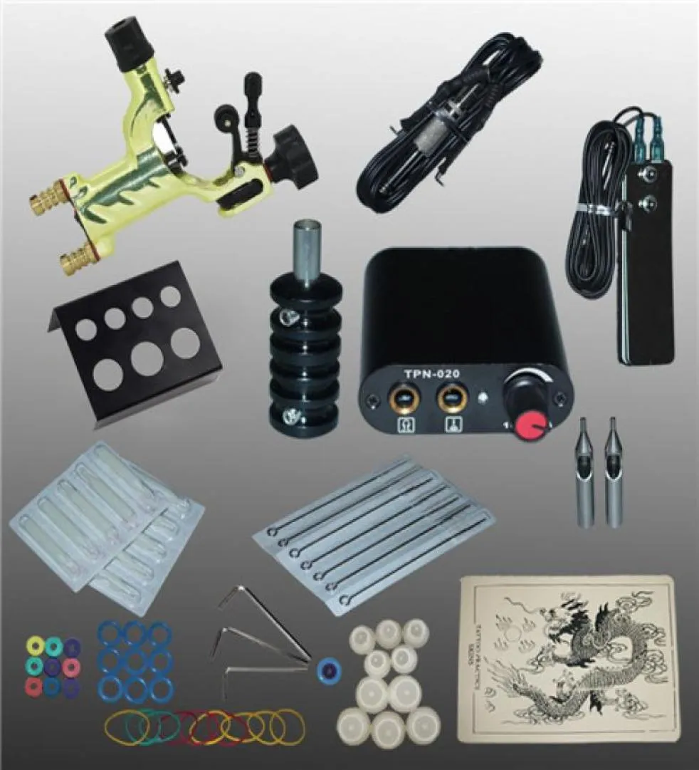 Nouvelle arrivée 1 Set Tatoo Kit Tattoo Machine Alimentation Machine de canon Pistole