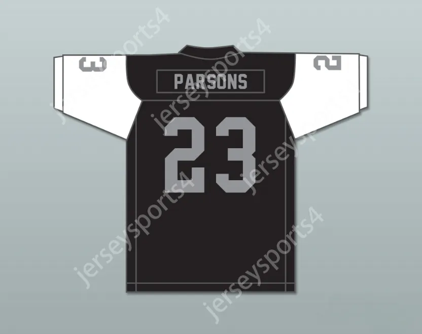 Custom Any Nom Number Mens Youth / Kids Micah Parsons 23 Harrisburg High School Cougars Black Football Jersey 2 cousu S-6XL