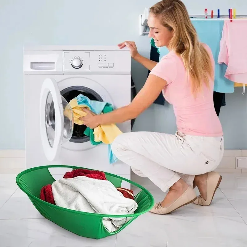 Falten Sie schmutziger Kleidung Korb tragbare Trommelwaschmaschine Aufbewahrungsbeutel groß 240415