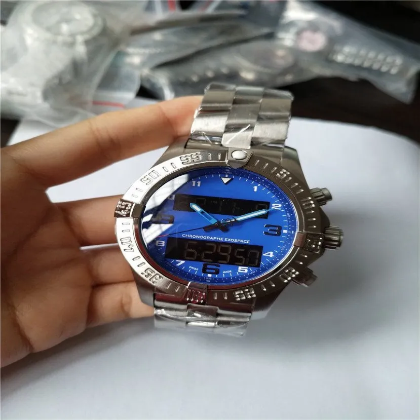 Top Quality Man Watch Steel Quartz Movement Luxury montre des montres en acier inoxydable.