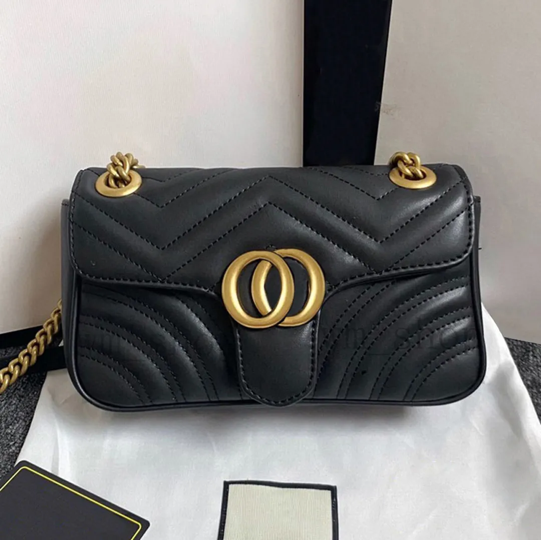 Bolsa de grife marmont saco crossbody saco de bolsa de luxo com cadeia de metal saco de luxo clássico belo saco de ombro 3 tamanho de alta qualidade letra carteira feminina