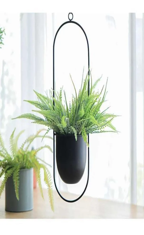 Metal Hanging Pot Plant Hanger Chain Wall Hanging Planter Basket Flower Pot Plant Holder Home Garden Balkony Decoration Y09103844113