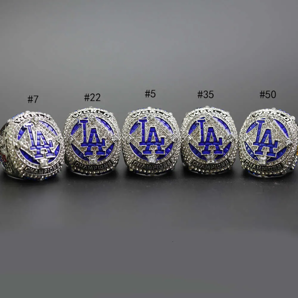 Anneaux de groupe 5 2020 Los Angeles Dodge Championship Rings No. 5 No. 50 No. 22 N ° 35 N ° 7 5 Player Set