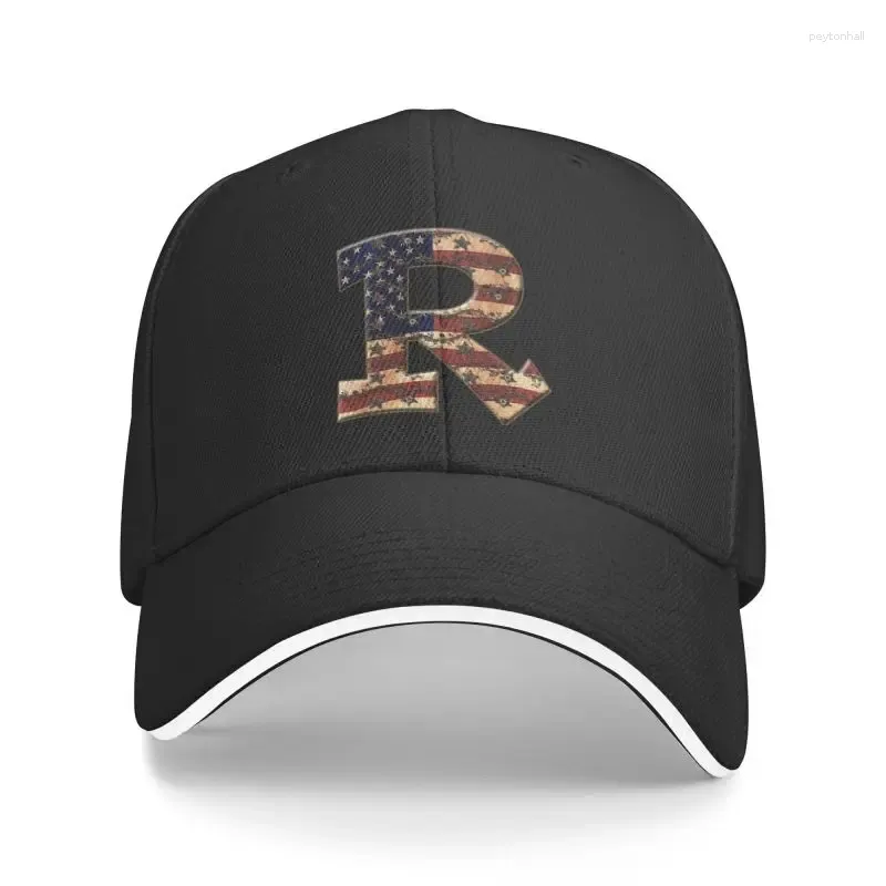 Ball Caps Fashion USA Letter R Baseball Cap Men Femmes Ajustement American Flag papa Hat extérieur