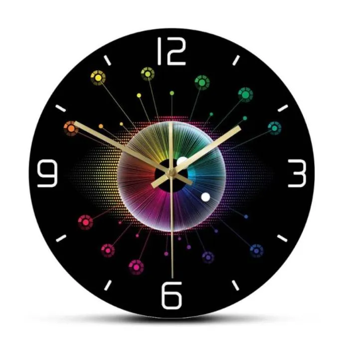 Clinique d'optométrie balayée silencieuse Spectrum de surveillance murale opticience iris horloge murale en ophtalmologie décor dans les montres 3838233