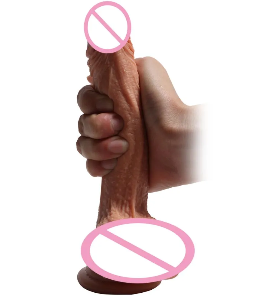 Hieha Sex Shop Soft Silicone énorme Dildo Male Pinis Artificial Cock Pussy Pussy Massageur Sex Produit pour femmes Toy C19761196