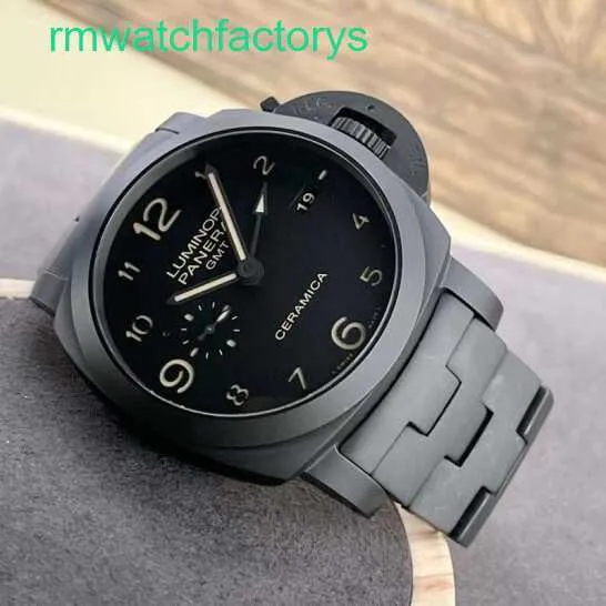 Популярные запястья Watch Panerai Luminor Series Автоматические механические мужские часы 44 мм Date Date Date Двойной часовой пояс PAM00438