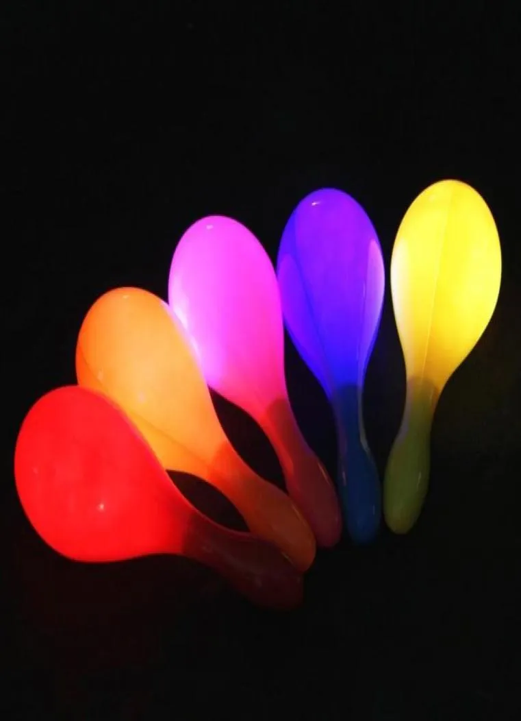 Led Yanıp Sönen Maracas Light Up Neon Beach Hula Partisi Maracas Yetişkin Bar KTV Tezahüratlar Glow Party Sarf malzemeleri1929946