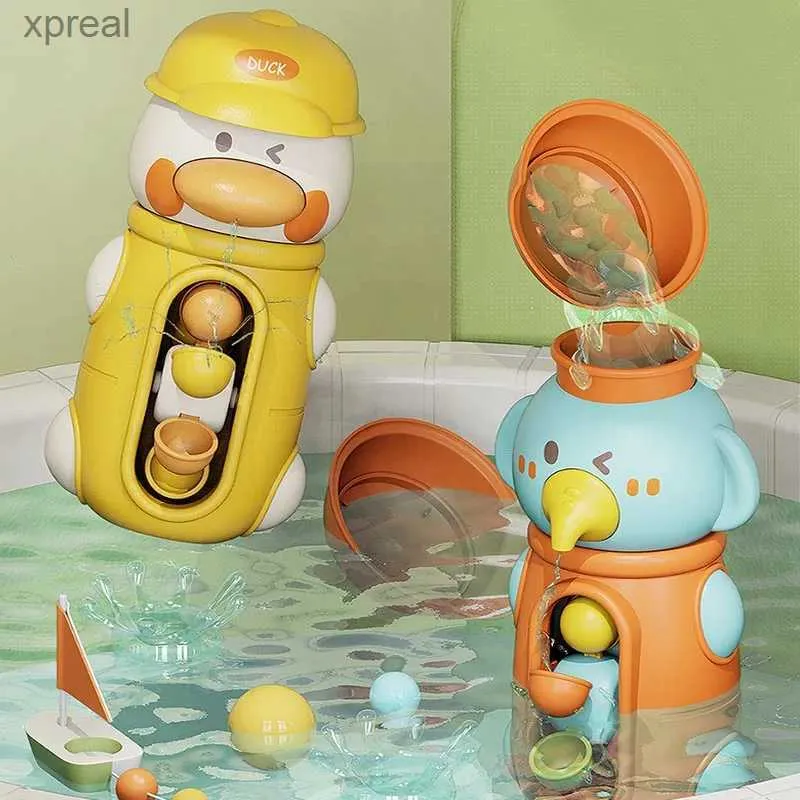 お風呂のおもちゃ新しいかわいいアヒル/象のベビーシャワー玩具おもちゃ子の水ゲーム回転子と吸引カップ水輪ゲーム子供用バスルームWX