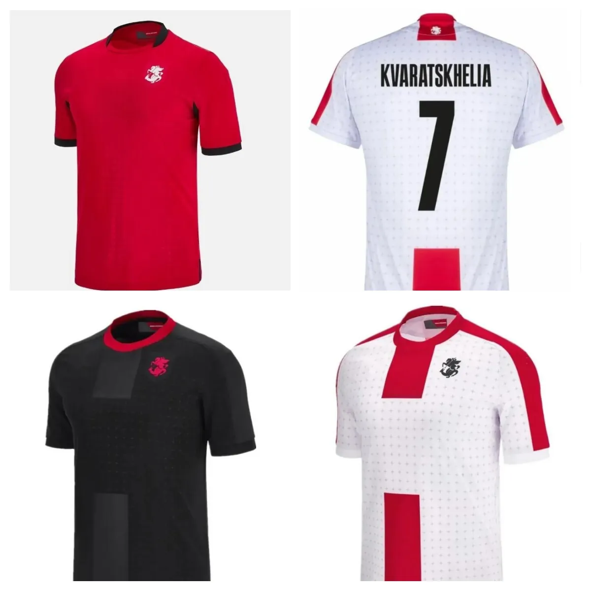 GEORGIA Soccer Jersey KVARATSKHELIA 2024 Euro Cup Islands National Team Home Away Football Shirts Kit CHAKVETADZE DAVITASHVILI KVILITAIA MIKAUTADZE ZIVZIVADZE