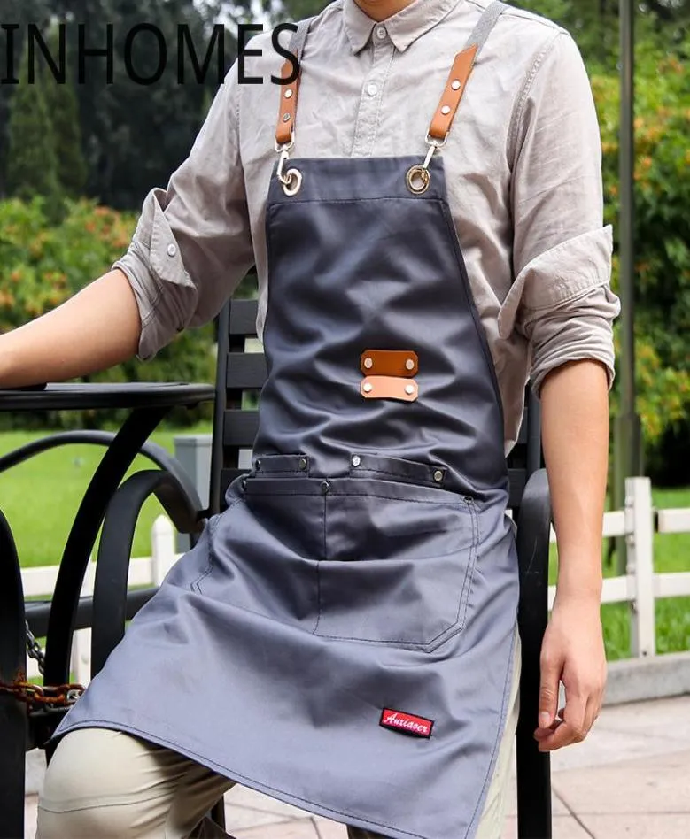 Aprons Custom Logo Apron Cowboy Restaurant Flower Baking Work Barista Milk Coffee Barber Shop Chef Nails Studios Uniform Delantal 1561345