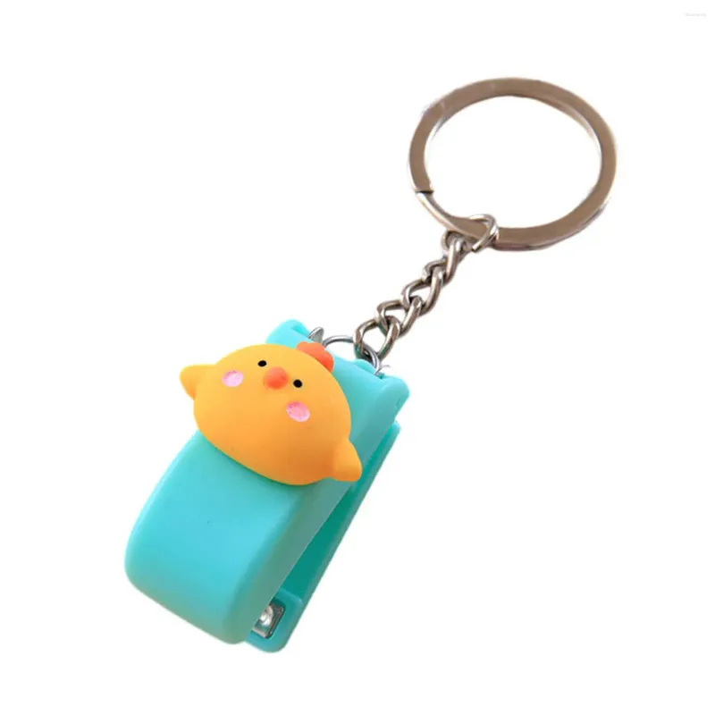 Keychains mini grampeler key Cute Acessórios para escritórios de animais Presentes de papelaria para aniversário de aniversário