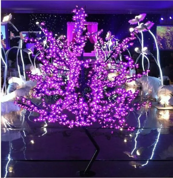 Gartendekorationen LED Kirschblütenbaumlicht 864pcs LED -Lampen 18m Höhe 110220 VAC Sieben Farben für Option Regenfisch im Freien 5681087