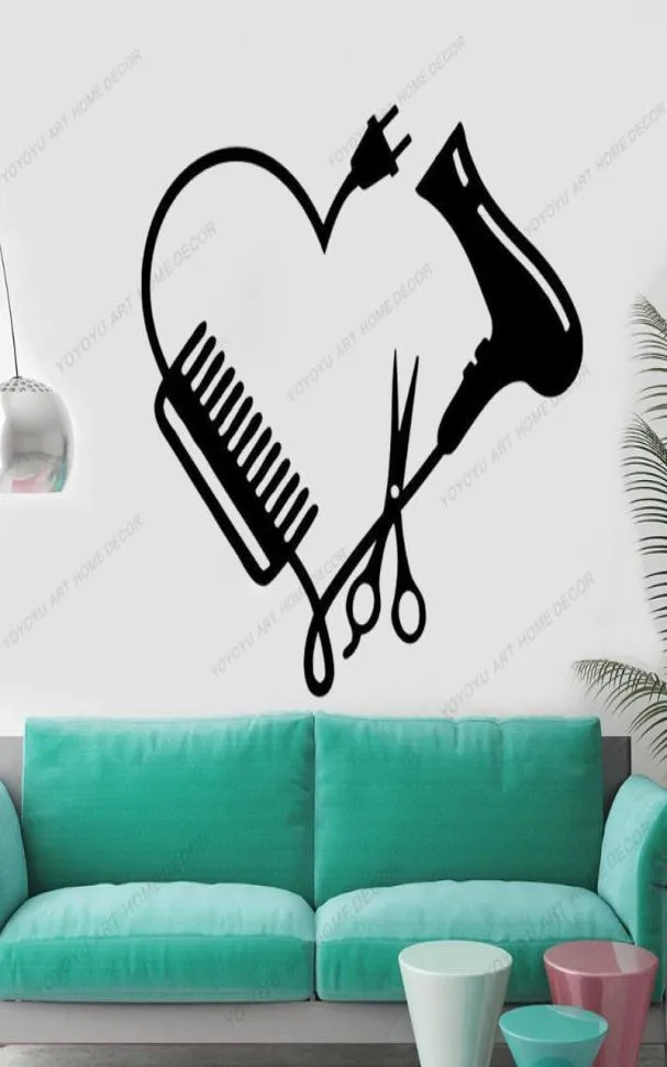 Adesivi da parete per parrucchiere Decal Decal Adesivo Stylist Shop Wallpaper di bellezza per YW1084886918