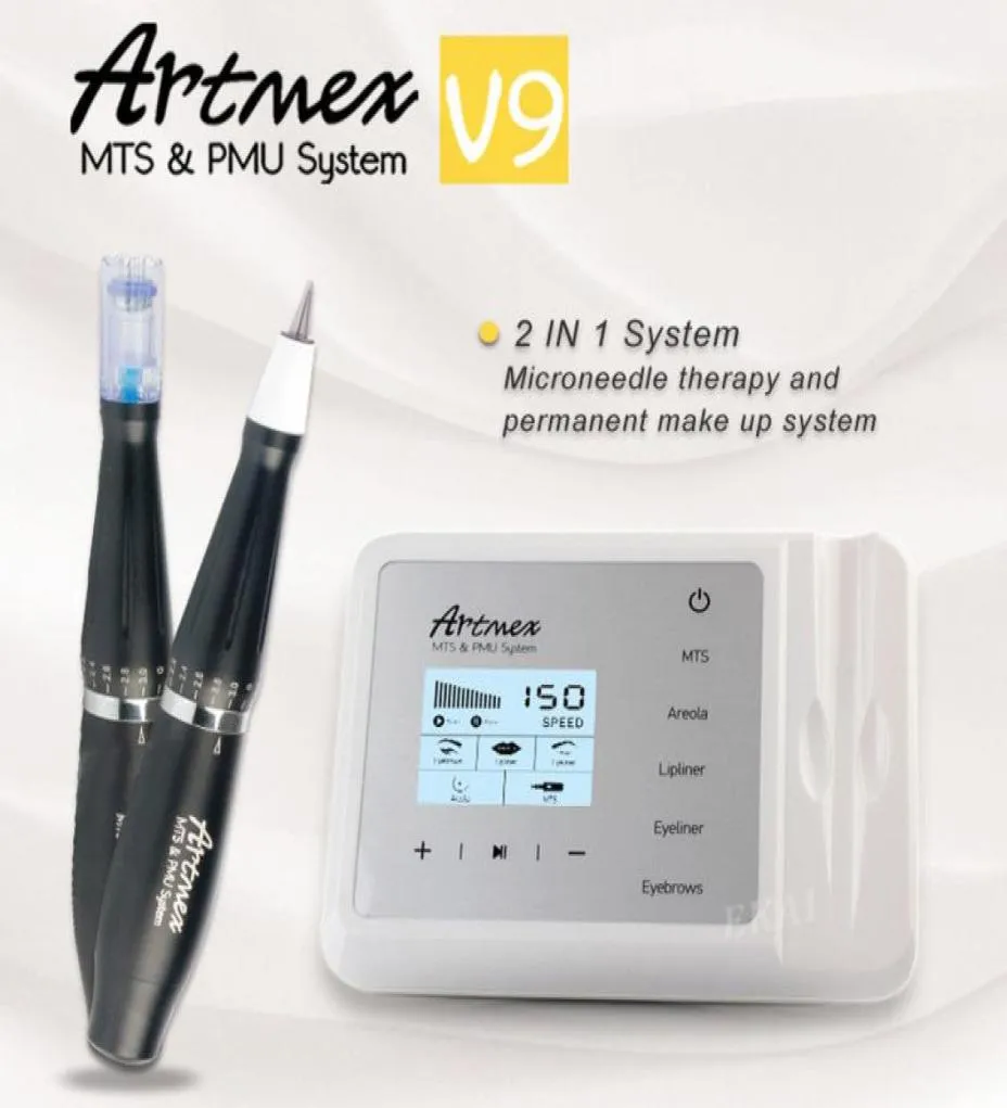 ArtMex V9 Microblading permanente MTS PMU Digital Machine permanente Tattoo Macchina Micro Blading Penna Eyeliner Lips5008354