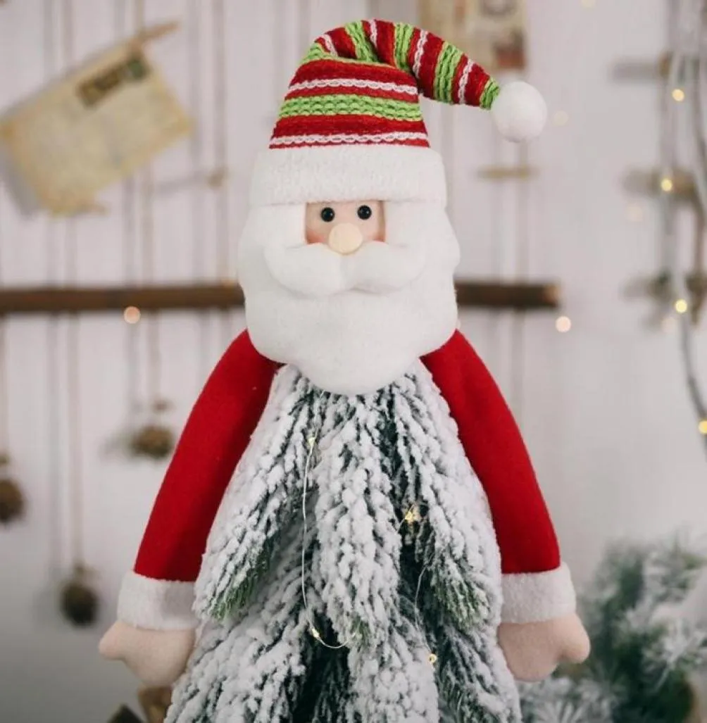 Taoup tiene per mano santa claus bambole decorazioni da tavolo natalizio di buon Natale ornamenti per bottiglia di vino bottiglie borse da copertina di olk di xmase 28493913312