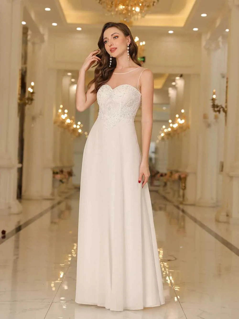 navy blue dress for baby girl Dreamy Winter Wedding Dress with Lace Sleeves