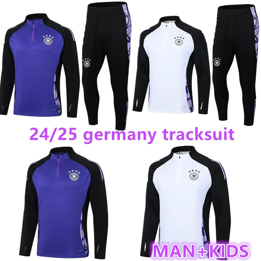 2024 2025 Duitsland Tracksuit Tracksuit volwassen voetbaljersey Kroos Gnabry Werner Draxler Reus Muller Gotze voetbalshirt 24 25 Duitsland Trainingspak Mannen Kids Kit Sportkleding