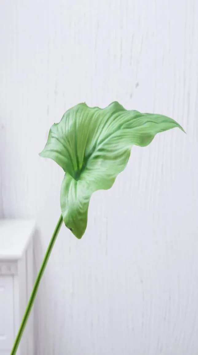 Alta imitação Pu calla lily folhas simulação decoração de flores vermelha folhas de flor Acessórios de flores Folhas verdes 9563514