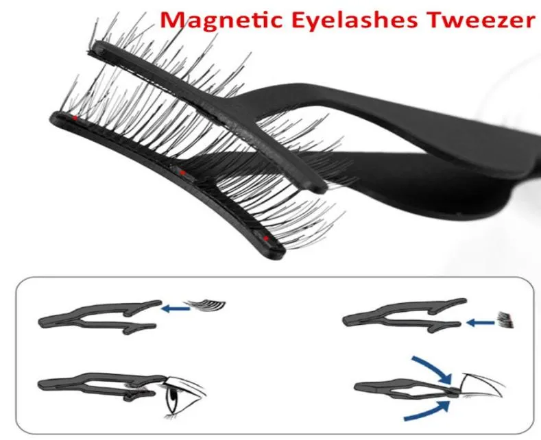 Magnétique False Curler Curler Fake Eye Lash Twezer Applicator Makeup Accessoires Tool5683080