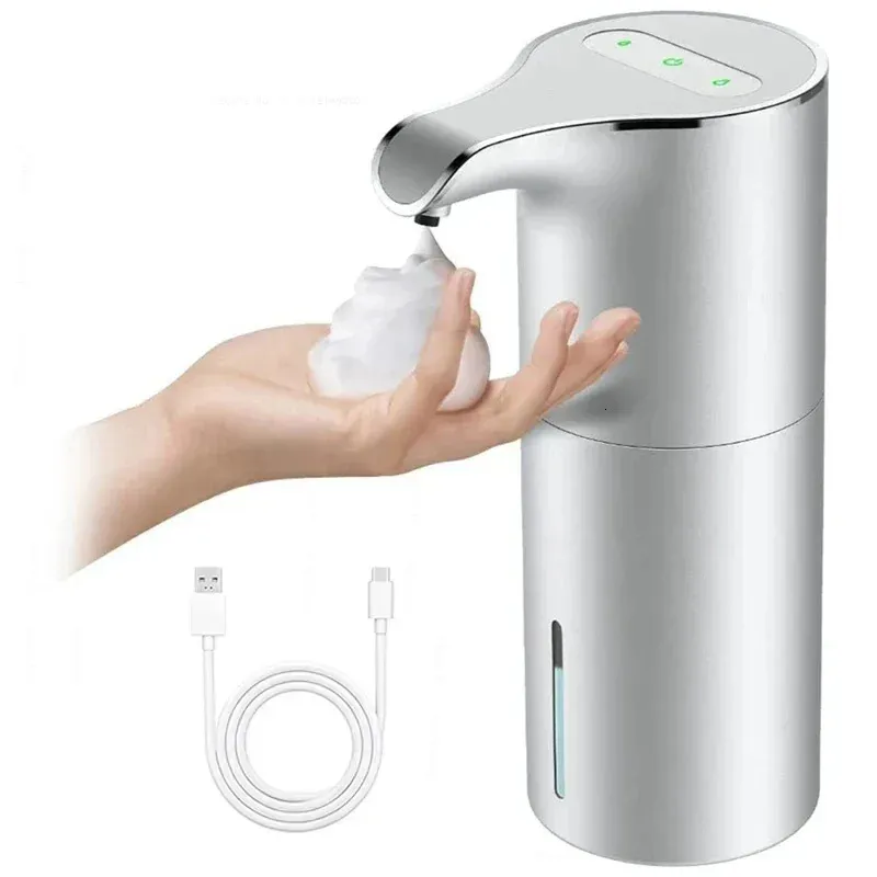 Mini SOAP Dispenser Автоматическое беспристрастное USB -перезаряжаемое электрическое пенопластовое мыло регулируемое водонепроницаемое 450 мл 240419
