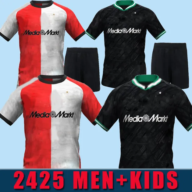 2024 2025 S-4xl Feyenoords Soccer Jerseys Voetbal Kids Kit 23/24 Kirt de football à la maison Fan Maillot Timber Danilo Dilrosun Hancko