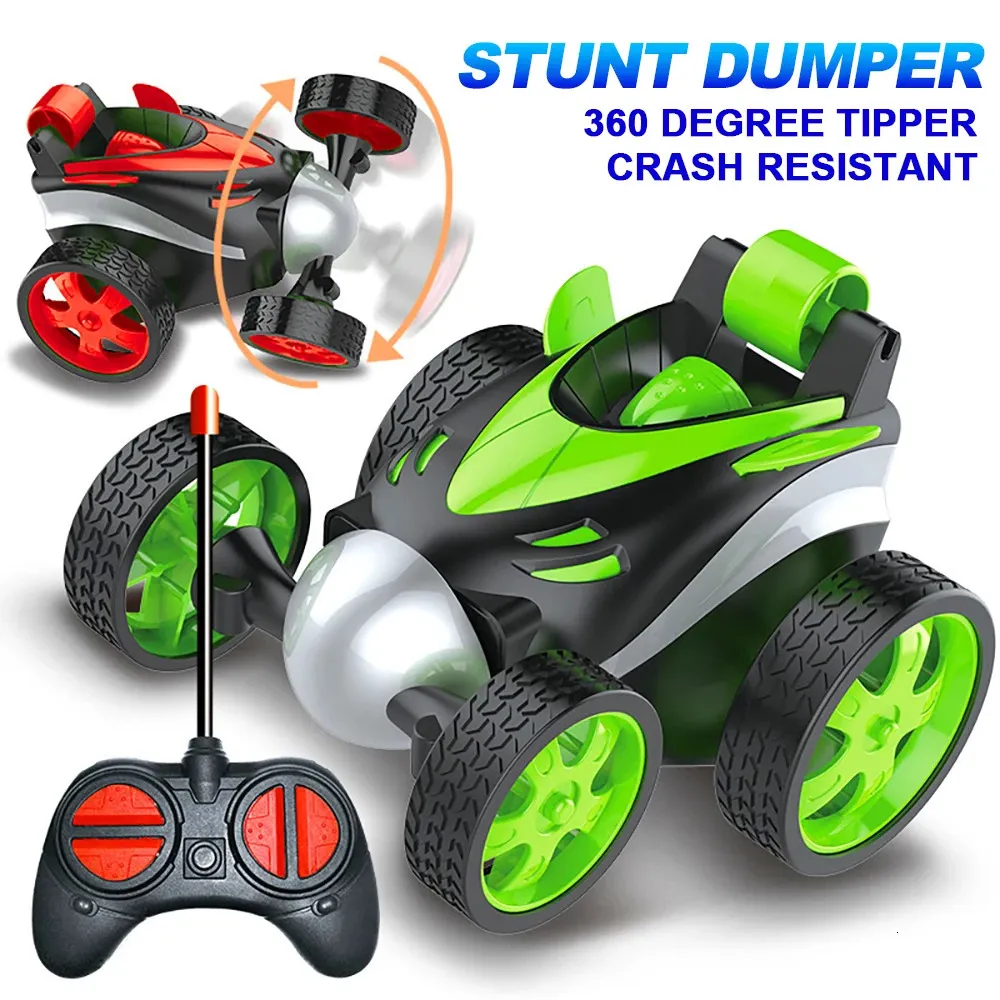 Remote Control Car RC Stunt voor jongensspeelgoed 360 graden rotatie racen flip en roll speelgoedkinderen 240411