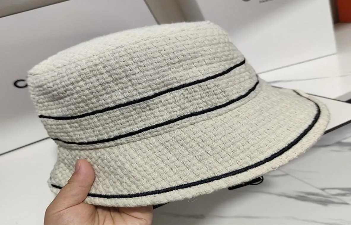 Hombras de cubo de diseñador de lujo Capas de béisbol de hombre negro Hats White Woven Fashions Diseñadores de pescadores Fedora Fedora S3216874