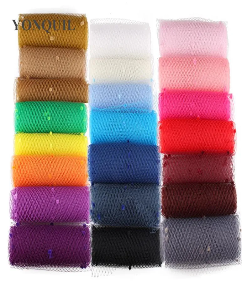 Mehrere Farben Mix Punkt Vogelkäfigschleier 25 cm Breite machen Braut DIY Hair Accessoires Hochzeitsschleier Hutmaterial Adorn Netting Party 6660961