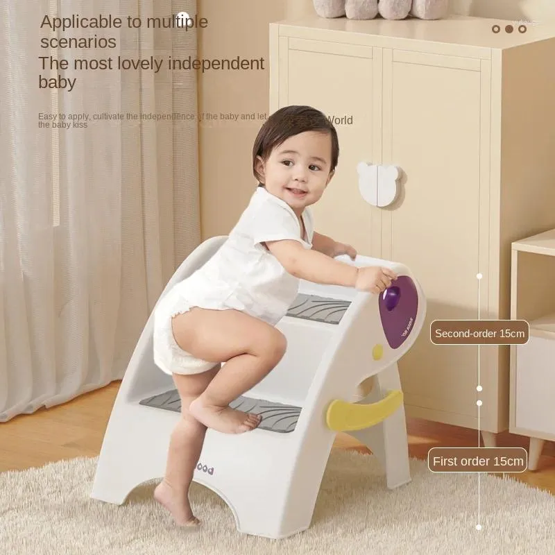 Bath Accessoire Set Stap Stools For Kids Toddler Stool Stool Non-Slip Stepping Verhoogde Keuken Teller Helper Badkamer