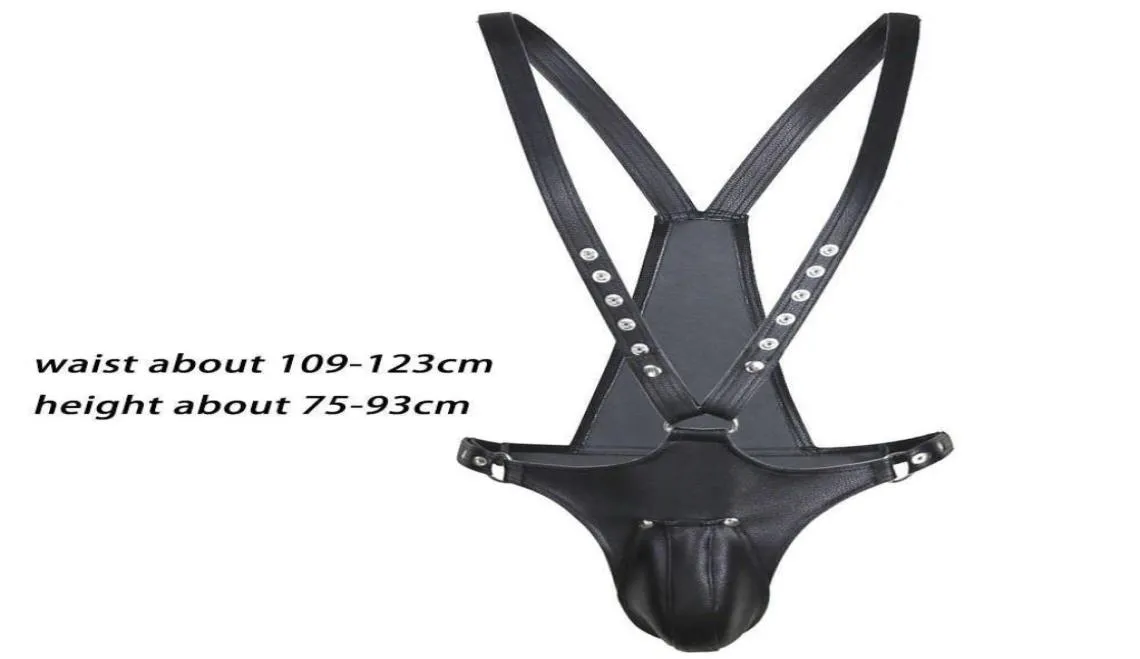 Bib Thierry Bondage Man briefs with removeable Cock Cage Erotic Device Harness Restraint for Adults games strap on V 2107225144374