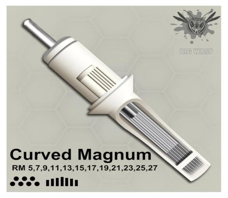 Cartucce tatuaggi standard BigWASP Magnum rotondi curvi 579111315171921232527RM CX2008086471631