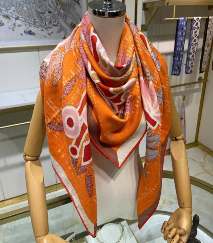 Toppkvalitet Cashmere Silk -halsdukar för kvinnor 140140 cm stor kerchief perfekt halsduk mjuk varm tjock vinter ljuddämpare fantastisk lyx S6270931