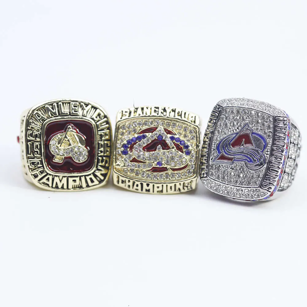 Band Anneaux 1996 2001 2022 New Colorado Avalanche NHL Hockey Champion Ring 3 Pieces Set Dzno