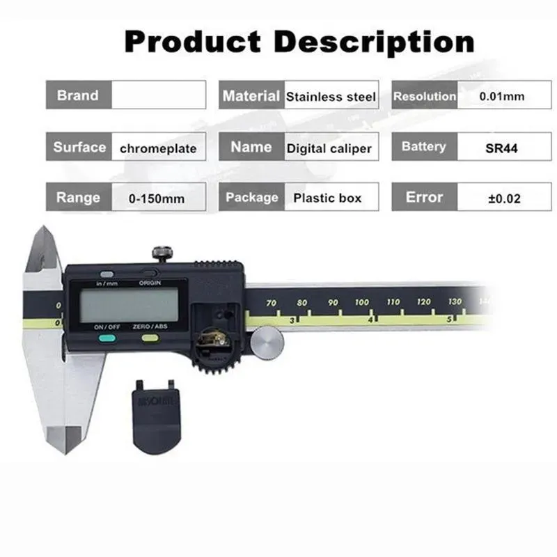 Brand LCD Digital Vernier Calipers 150 300 200mm 500-196-20 6 8 12 inches Electronic Caliper Measuring Stainless Steel 500-196 500-197 500-173