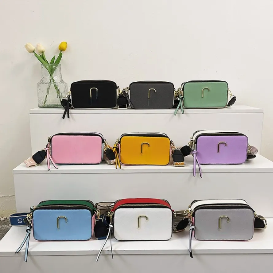 Neue Multicolor-Kamera-Bag Colorblock All-Matching Mini-Umhängetaschen Messenger-Taschen Frauenbeutel 2947