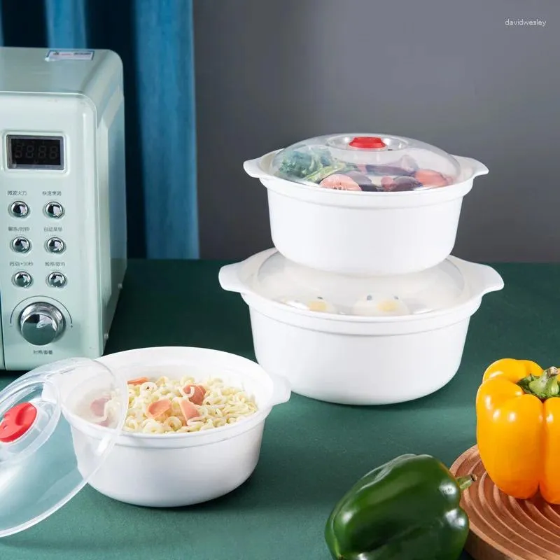 Boîte à lunch pour la vaisselle avec couvercle à la mode en toute sécurité polyvalente polyvalente commode de soupe de pot de chauffage de chauffage de bol à micro-ondes